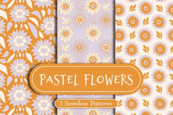 Download Pastel Flowers Seamless Patterns - Seamless pattern Collection
