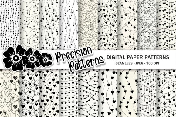 Download Hanging Hearts Seamless Pattern - Seamless pattern Collection