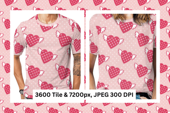 Download Winged Hearts Seamless Pattern - Seamless pattern Collection