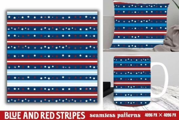 Download Blue and Red Stripes Seamless Pattern - Seamless pattern Collection