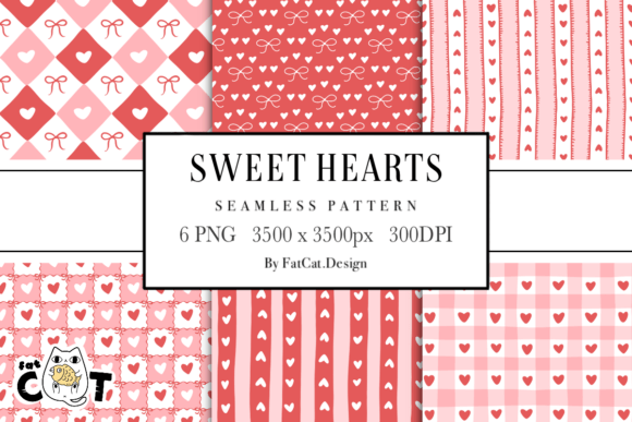 Download Sweet Hearts Seamless Pattern Bundle - Sweet Collection