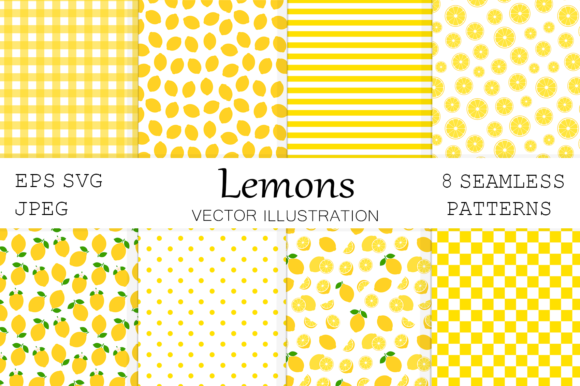 Download Lemon Seamless Pattern. Lemon Background - Seamless pattern Collection