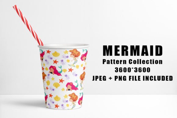 Download Cute Mermaid Seamless Pattern Bundle - Seamless pattern Collection