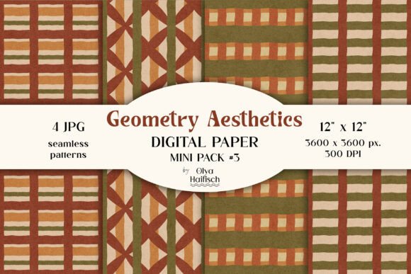 Download Cozy Abstract Seamless Patterns Set - Seamless pattern Collection