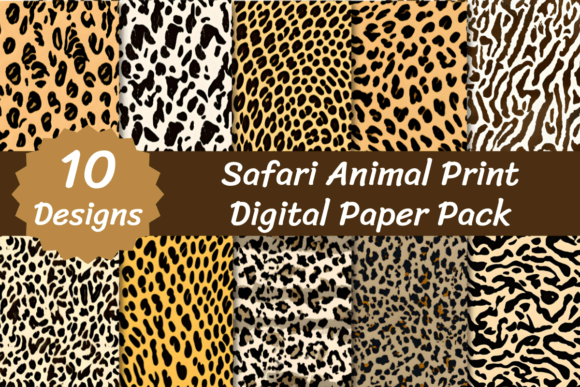 Download Safari Animal Print Digital Paper Pack - Premium Resources