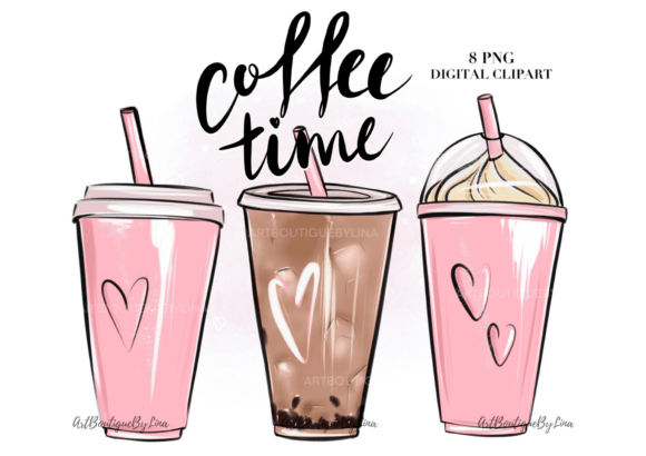 Download Pink Coffee Cups PNG, Iced Coffee - Cup Collection