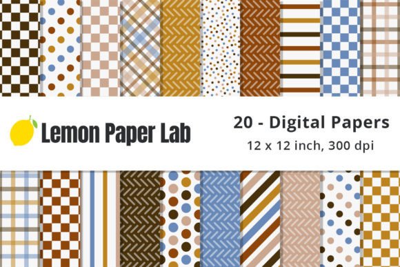 Download Retro Autumn Digital Background Patterns - Background patterns Collection