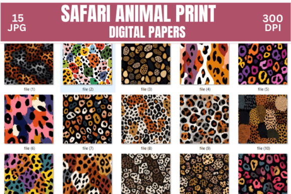 Download Safari Animal Print Digital Paper - Safari animal print Collection
