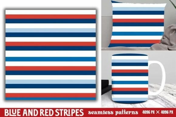 Download Blue and Red Stripes Seamless Pattern - Seamless pattern Collection