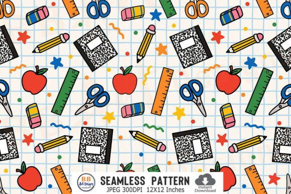Download Back to School Seamless Pattern Paper - Seamless pattern Collection