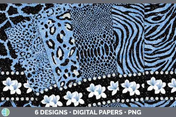 Download Blue Animal Print Backgrounds | Flower D - Animal print background Collection