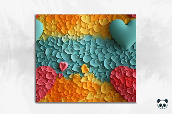 Download 3D Hearts Seamless Pattern - Seamless pattern Collection