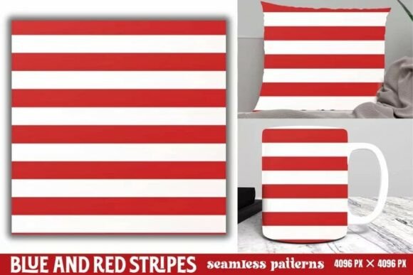 Download Blue and Red Stripes Seamless Pattern - Seamless pattern Collection