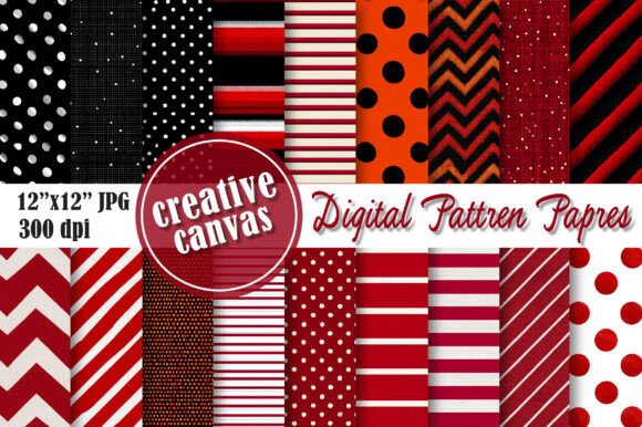 Download Red Stripes &amp; Polka Dot Seamless Pattern - Seamless pattern Collection