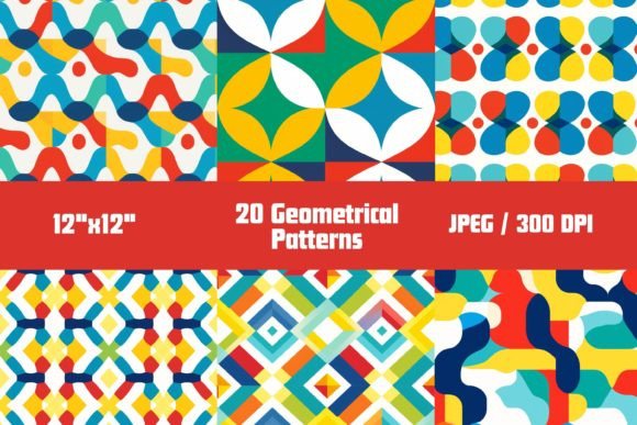 Download 20 Geometrical Seamless Pattern - Seamless pattern Collection
