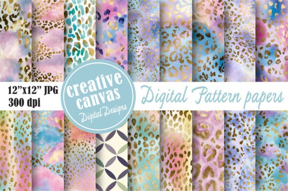 Download Leopard Seamless Pattern Bundle - Seamless pattern Collection