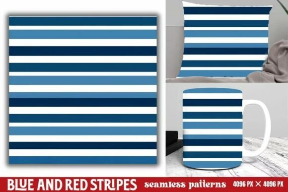 Download Blue and Red Stripes Seamless Pattern - Seamless pattern Collection