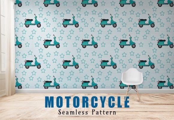 Download Motorcycle Seamless Pattern - Seamless pattern Collection
