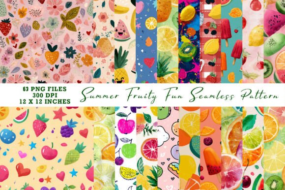 Download Summer Fruity Fun Seamless Pattern - Seamless pattern Collection