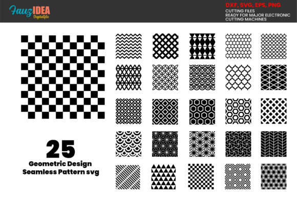 Download 25 Seamless Patterns Geometric SvgBundle - Seamless pattern Collection
