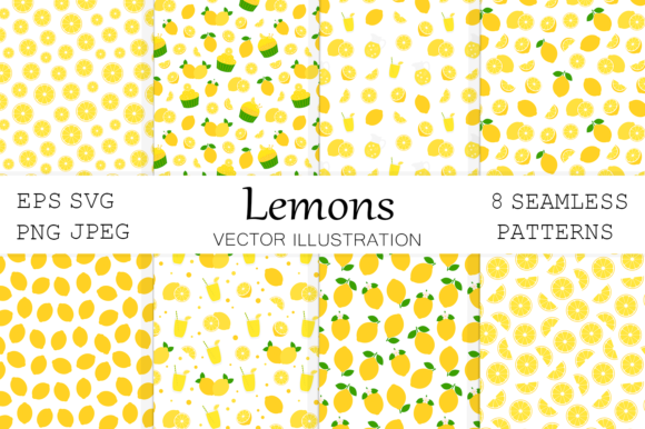 Download Lemon Seamless Pattern. Lemon Background - Seamless pattern Collection